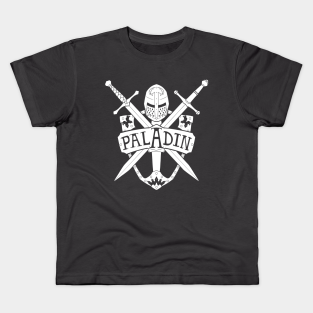 Tabletop Kids T-Shirt - Paladin Class - White Design by CliffeArts